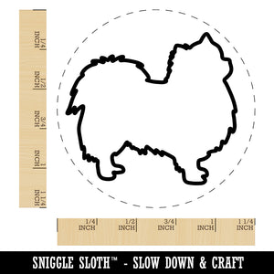 Long Coat Chihuahua Dog Outline Rubber Stamp for Stamping Crafting Planners