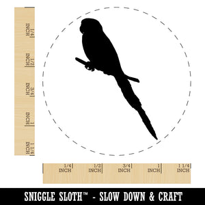 Parakeet on Branch Bird Solid Rubber Stamp for Stamping Crafting Planners