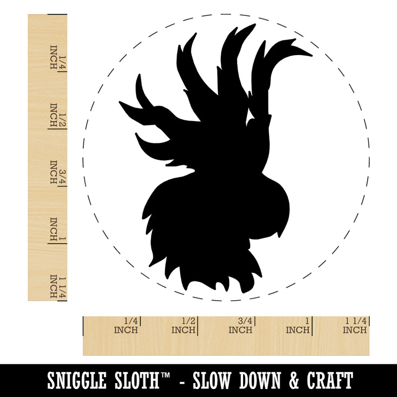 Parrot Head Bird Solid Rubber Stamp for Stamping Crafting Planners