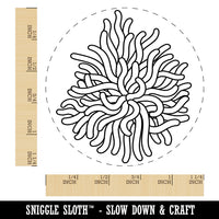 Sea Anemone Outline Ocean Life Rubber Stamp for Stamping Crafting Planners