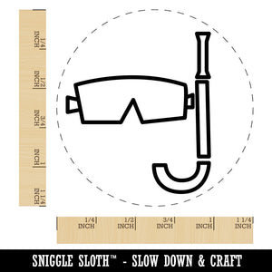 Snorkel Mask Doodle Rubber Stamp for Stamping Crafting Planners
