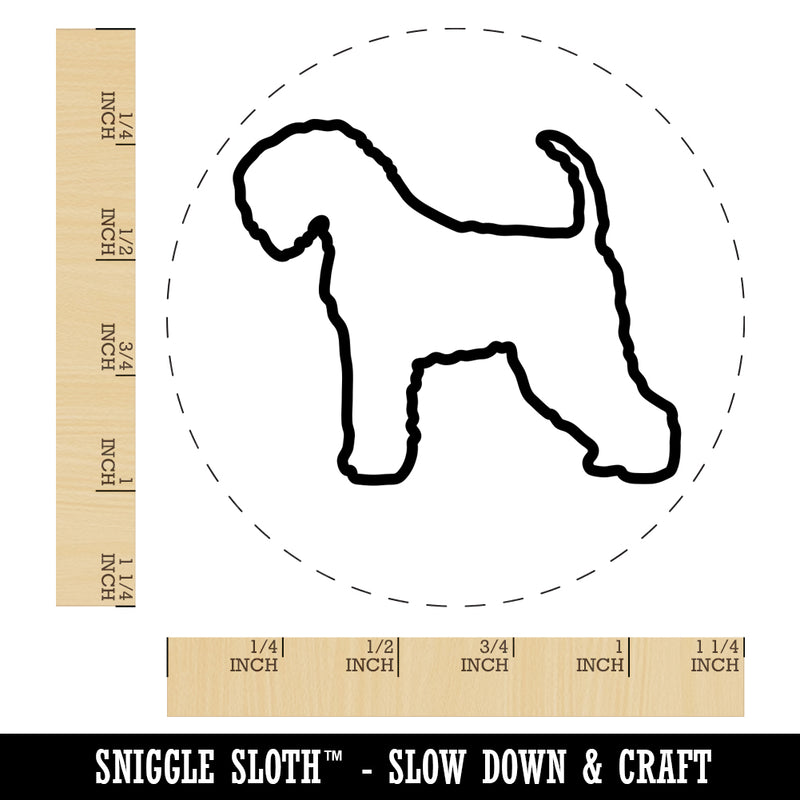 Soft Coated Wheaten Terrier Dog Outline Rubber Stamp for Stamping Crafting Planners