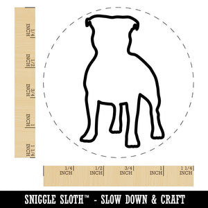 Staffordshire Bull Terrier Dog Outline Rubber Stamp for Stamping Crafting Planners