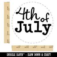 4th Fourth of July Fun Text Rubber Stamp for Stamping Crafting Planners