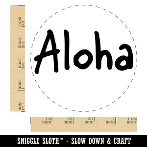 Aloha Fun Text Rubber Stamp for Stamping Crafting Planners