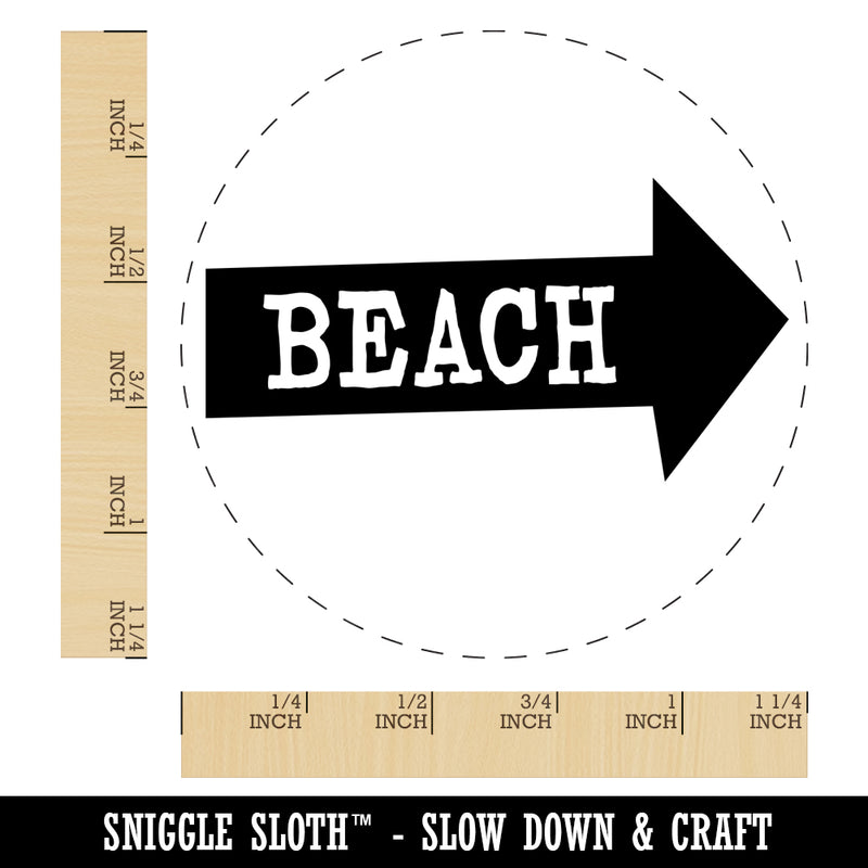 Beach Arrow Fun Text Rubber Stamp for Stamping Crafting Planners