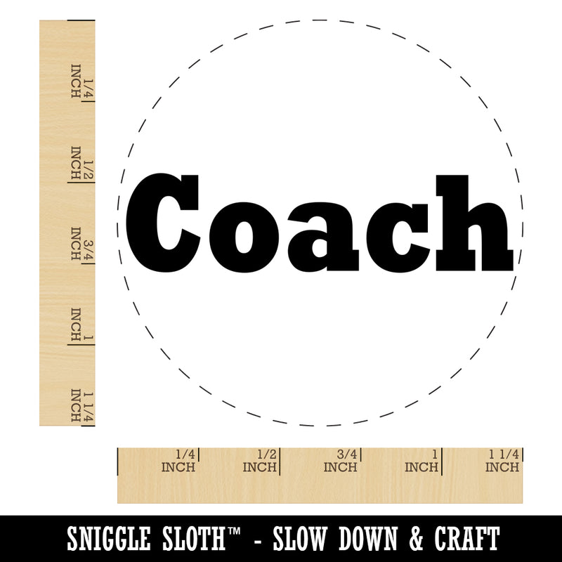 Coach Fun Text Rubber Stamp for Stamping Crafting Planners