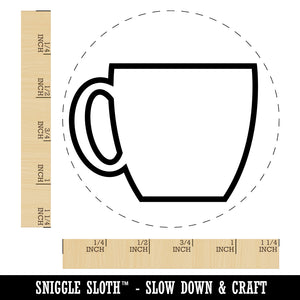 Coffee Mug Cup Outline Rubber Stamp for Stamping Crafting Planners