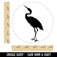 Crane Standing Solid Rubber Stamp for Stamping Crafting Planners