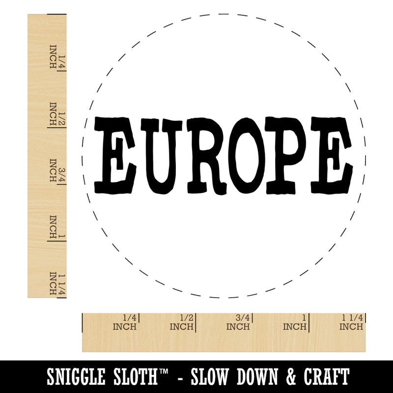 Europe Fun Text Rubber Stamp for Stamping Crafting Planners