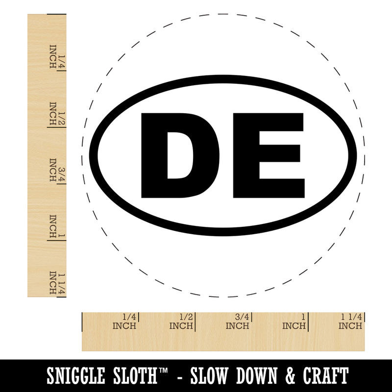 Germany Deutschland DE Euro Oval Rubber Stamp for Stamping Crafting Planners