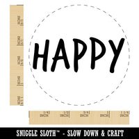 Happy Fun Text Rubber Stamp for Stamping Crafting Planners