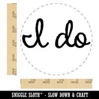 I Do Wedding Fun Text Rubber Stamp for Stamping Crafting Planners