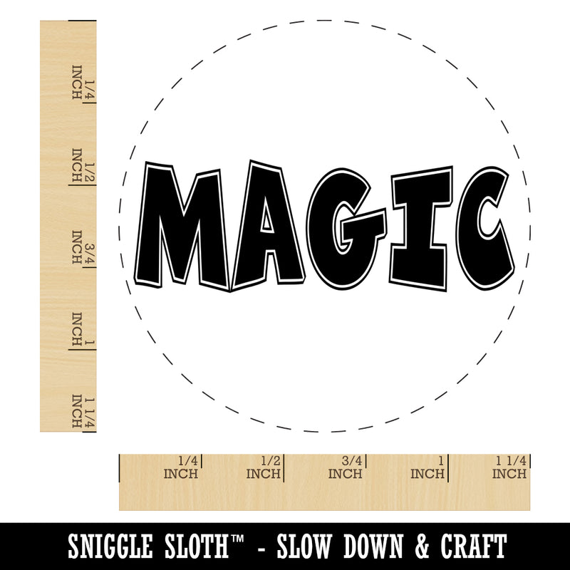 Magic Fun Text Rubber Stamp for Stamping Crafting Planners