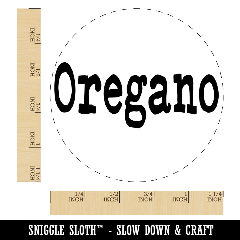 Oregano Herb Fun Text Rubber Stamp for Stamping Crafting Planners