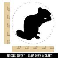 Squirrel Chipmunk Eating Solid Rubber Stamp for Stamping Crafting Planners