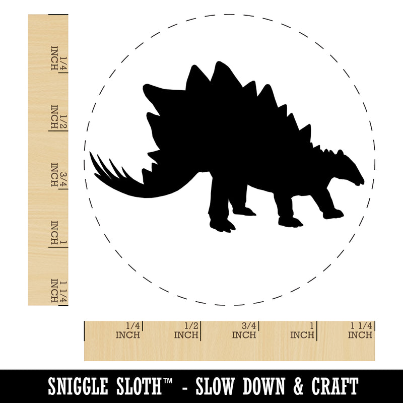 Stegosaurus Dinosaur Solid Rubber Stamp for Stamping Crafting Planners