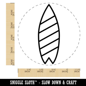 Striped Surfboard Rubber Stamp for Stamping Crafting Planners