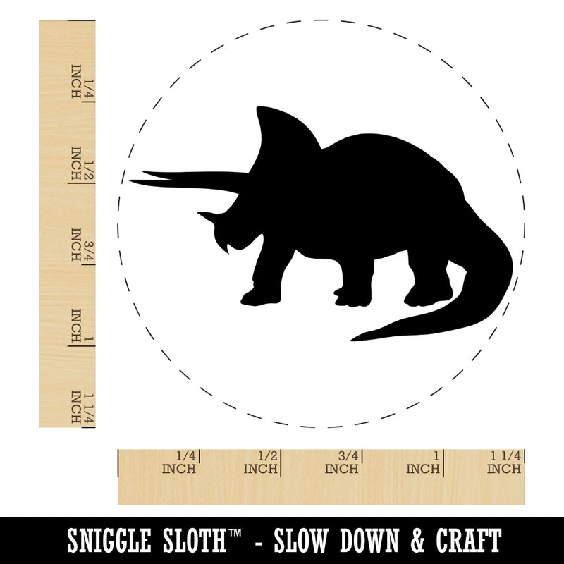 Triceratops Dinosaur Solid Rubber Stamp for Stamping Crafting Planners