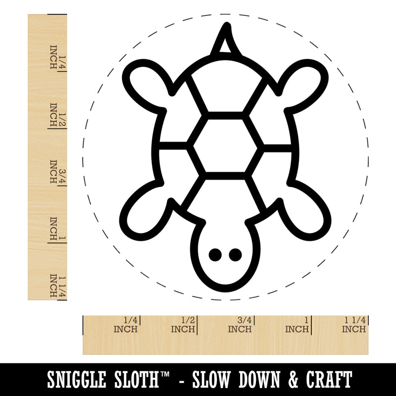 Turtle Top View Rubber Stamp for Stamping Crafting Planners