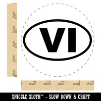 US Virgin Islands VI Euro Oval Rubber Stamp for Stamping Crafting Planners