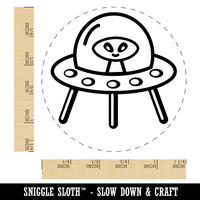 Alien Space Ship UFO Rubber Stamp for Stamping Crafting Planners