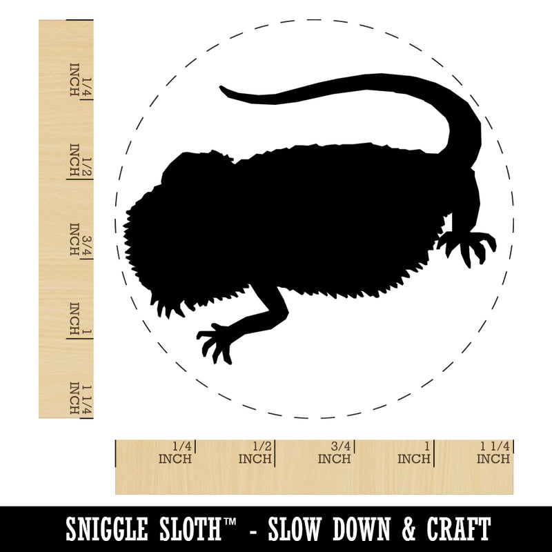 Bearded Dragon Solid Rubber Stamp for Stamping Crafting Planners
