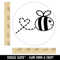 Buzzy Bumble Bee with Heart Rubber Stamp for Stamping Crafting Planners