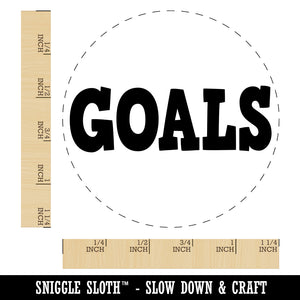 Goals Bold Text Rubber Stamp for Stamping Crafting Planners