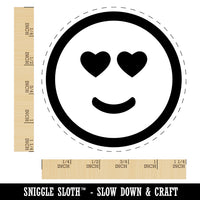 Heart Eyes Love Happy Face Emoticon Rubber Stamp for Stamping Crafting Planners