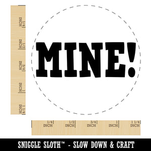 Mine Fun Text Rubber Stamp for Stamping Crafting Planners