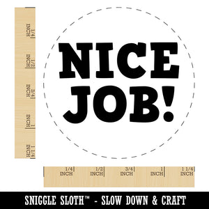 Nice Job Fun Text Teacher School Rubber Stamp for Stamping Crafting Planners