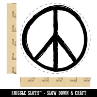 Peace Sign Sketch Rubber Stamp for Stamping Crafting Planners