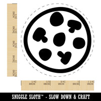 Pepperoni Mushroom Pizza Doodle Rubber Stamp for Stamping Crafting Planners