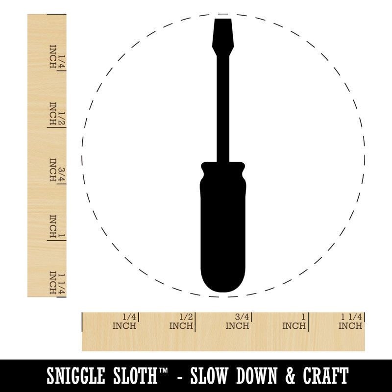 Screwdriver Silhouette Woodworking Tools Rubber Stamp for Stamping Crafting Planners