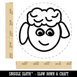 Sheep Face Doodle Rubber Stamp for Stamping Crafting Planners