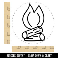 Camp Fire Doodle Rubber Stamp for Stamping Crafting Planners
