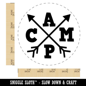 Camp Stylized with Arrows Rubber Stamp for Stamping Crafting Planners
