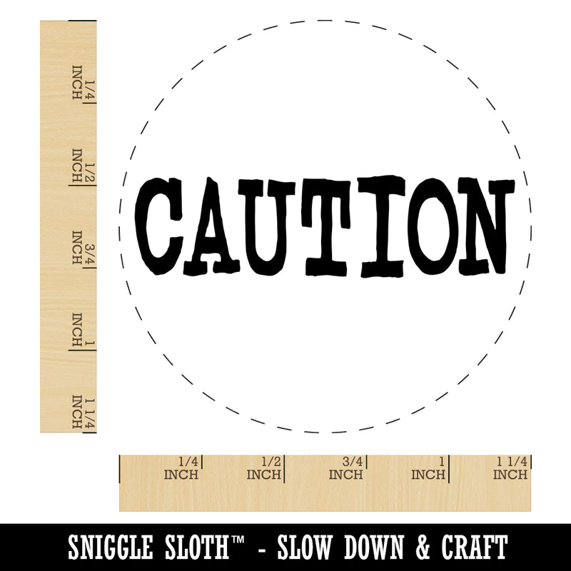 Caution Fun Text Rubber Stamp for Stamping Crafting Planners