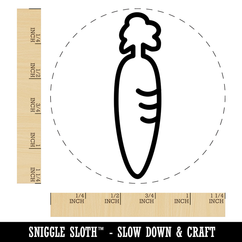 Cute Carrot Outline Rubber Stamp for Stamping Crafting Planners
