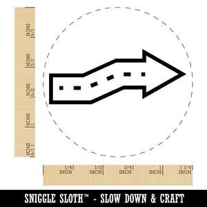 Cute Crooked Arrow Rubber Stamp for Stamping Crafting Planners