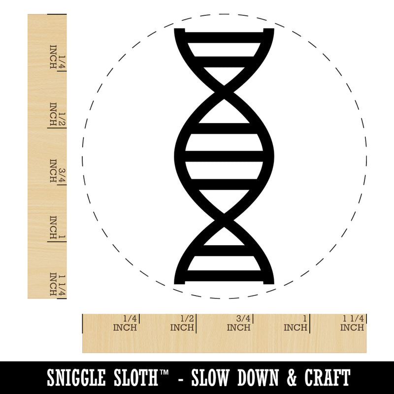 DNA Molecule Double Helix Science Symbol Rubber Stamp for Stamping Crafting Planners