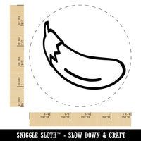Eggplant Outline Rubber Stamp for Stamping Crafting Planners