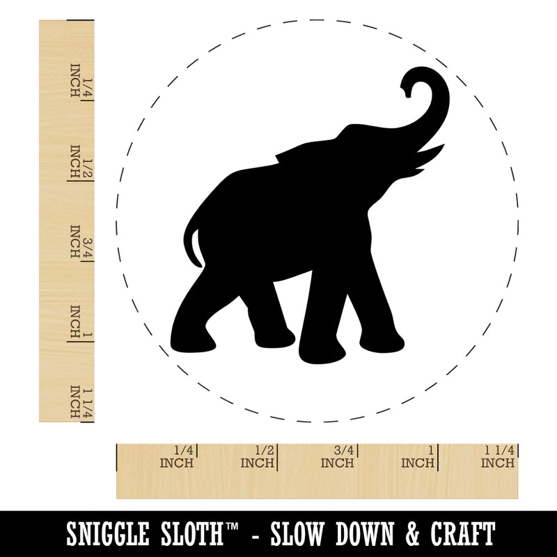 Elephant Trumpeting Solid Rubber Stamp for Stamping Crafting Planners