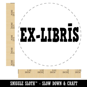 Ex-Libris Books Bookplate Latin Fun Text Rubber Stamp for Stamping Crafting Planners
