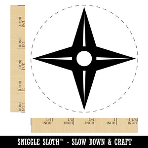 Four Point Ninja Star Rubber Stamp for Stamping Crafting Planners