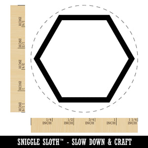Hexagon Border Outline Rubber Stamp for Stamping Crafting Planners