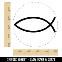 Ichthys Fish Christian Rubber Stamp for Stamping Crafting Planners