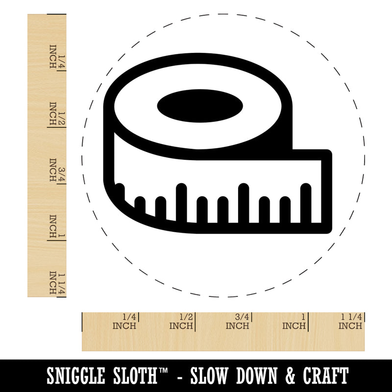 Measuring Tape Sewing Rubber Stamp for Stamping Crafting Planners