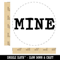 Mine Quirky Text Rubber Stamp for Stamping Crafting Planners